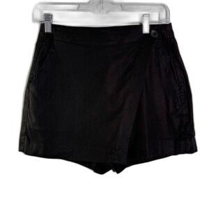 Evereve Linen Skort Shorts Black Size 26 Vacation Cruise Summer